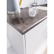 Cando - Werkblad - Aanrechtblad - Staalgrijs - Met waterkering - 182x60x2,8cm