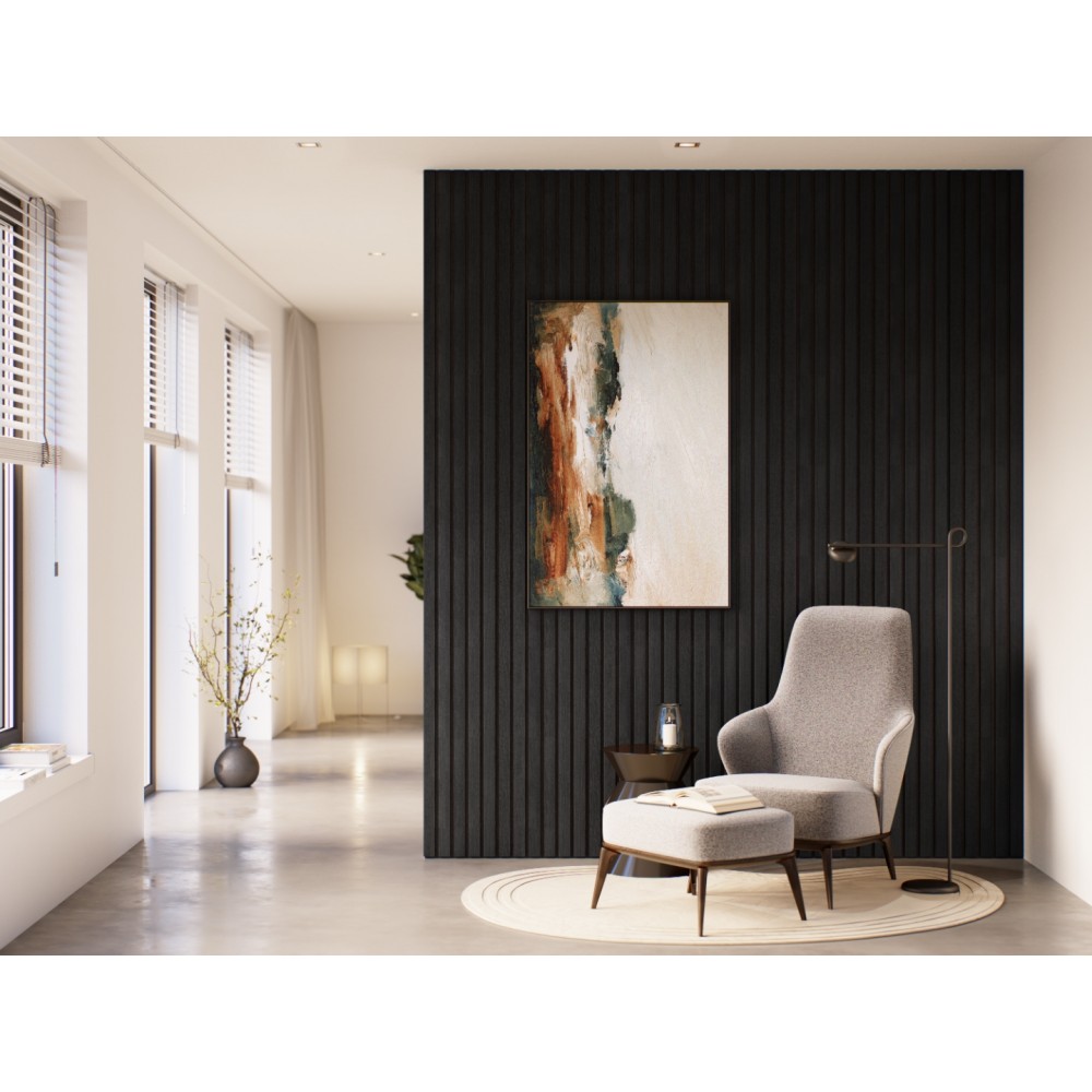 Lattenwand Decowall Acoustic Advanced eik lava 260x30cm, 2 stuks (1.56m2)