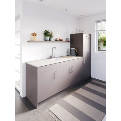 Cando - Werkblad - Aanrechtblad - Beton lichtgrijs - 182x60x2,8cm