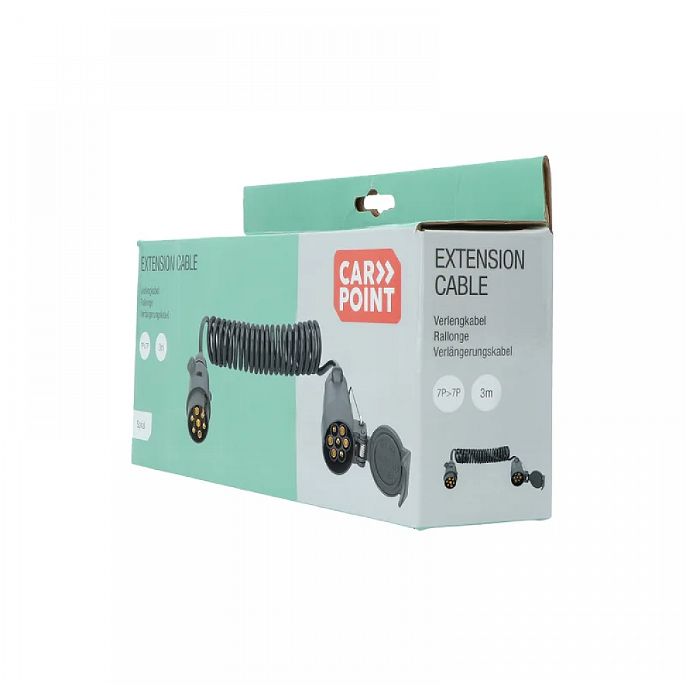 Carpoint Spiraal Trailer Verlengkabel 7p>7p Stekker/Stekkerdoos