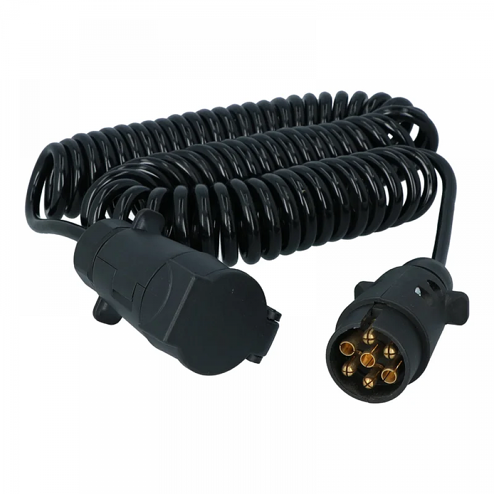 Carpoint Spiraal Trailer Verlengkabel 7p>7p Stekker/Stekkerdoos
