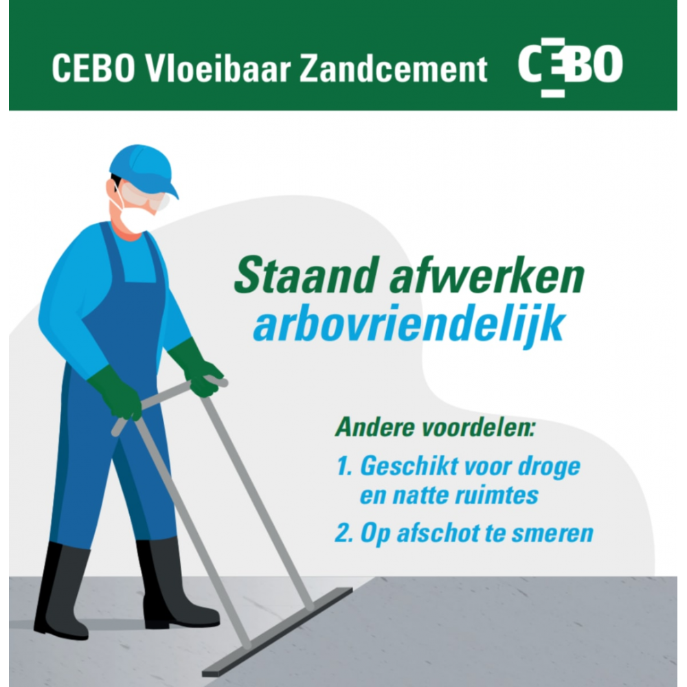 CEBO Zandcementmortel Vloeibaar 25kg