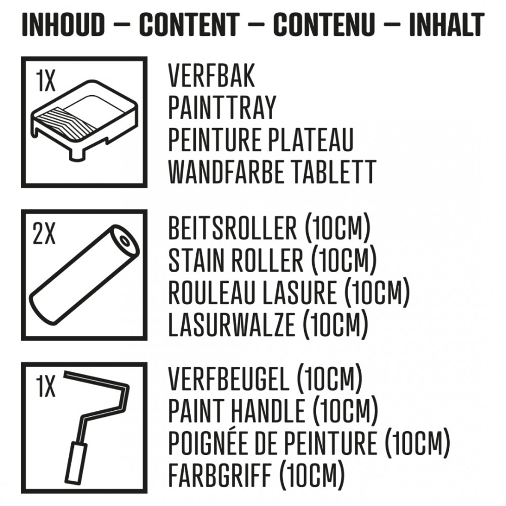 Copenhagen Pro beitsset 4-delig ***** - microvezel - 10 cm - 9 mm