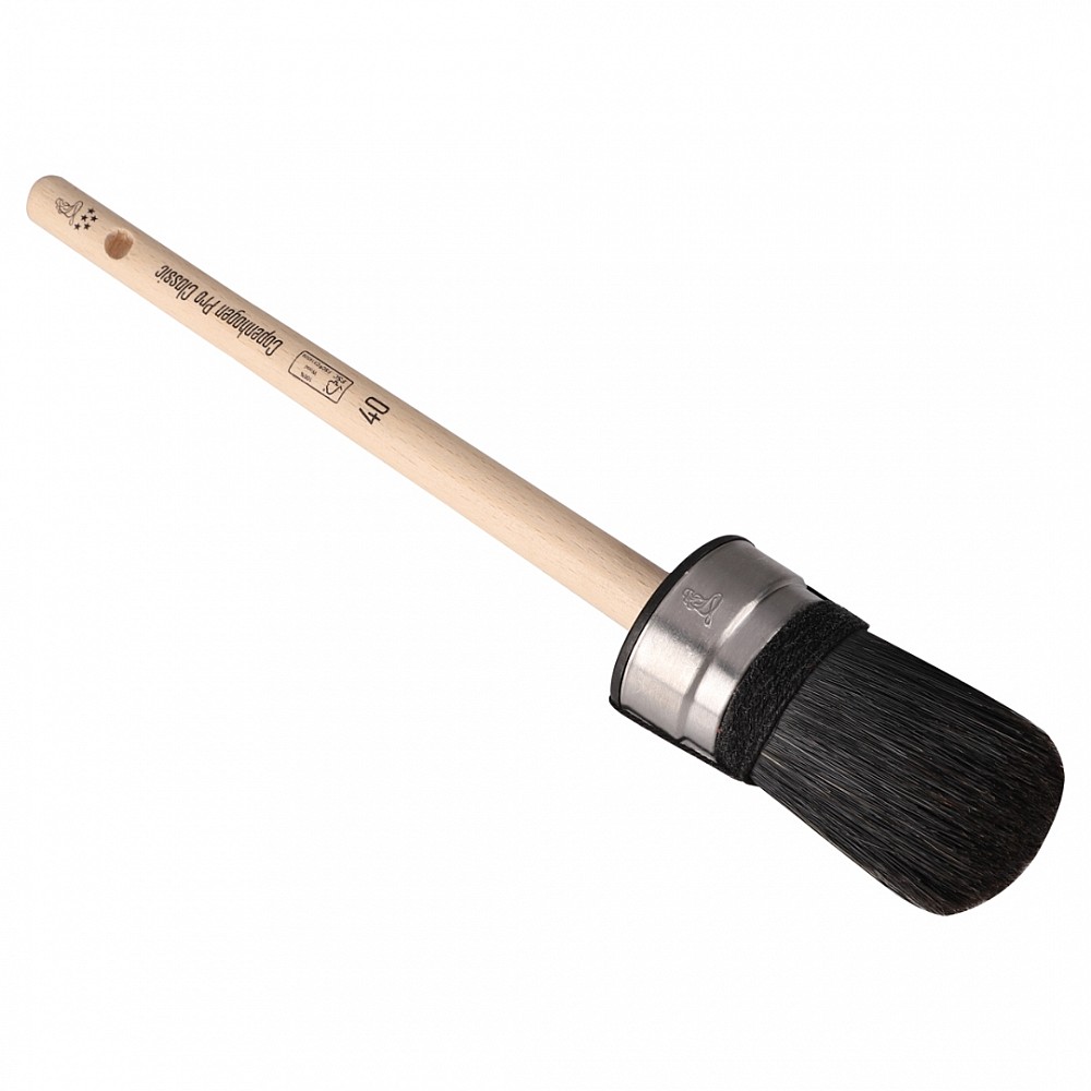 Copenhagen Pro Classic ovale kwast ***** - zwart Chinees varkenshaar 40