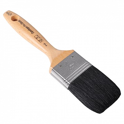 Copenhagen Pro Classic platte kwast ***** - zwart Chinees varkenshaar 2