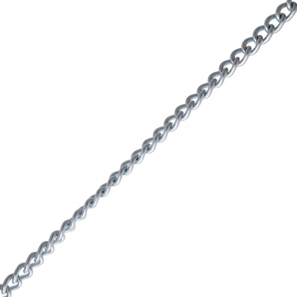 Deltafix voetketting gedraaid verzinkt 16x11 x 3 mm din 5685/a (per meter)