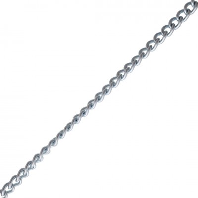 Deltafix voetketting gedraaid verzinkt 16x11 x 3 mm din 5685/a (per meter)