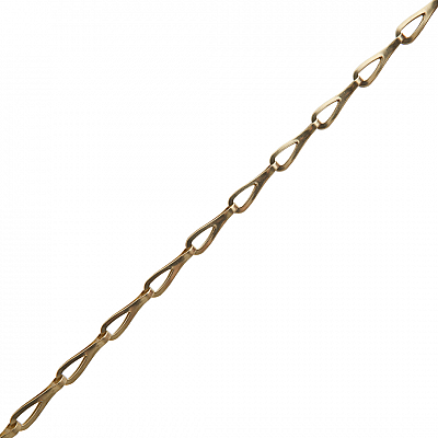 Deltafix ketting patentketting messing 19.6 x 0.5 mm din 5279 (per meter)