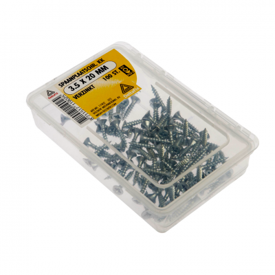 Deltafix spaanplaatschroef platkop / kruiskop verzinkt 3.5 x 20 mm 100 st.