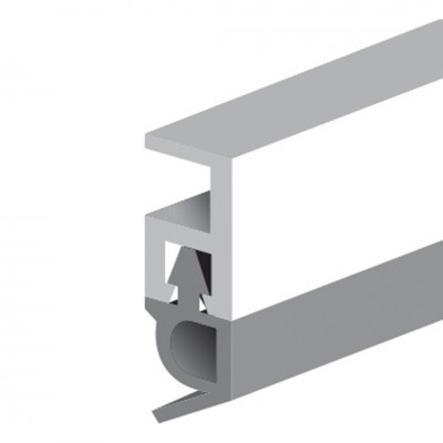 Deltafix tochtprofiel opbouw acrylbestendig wit kunststof 240 cm x 18 mm x 7 mm