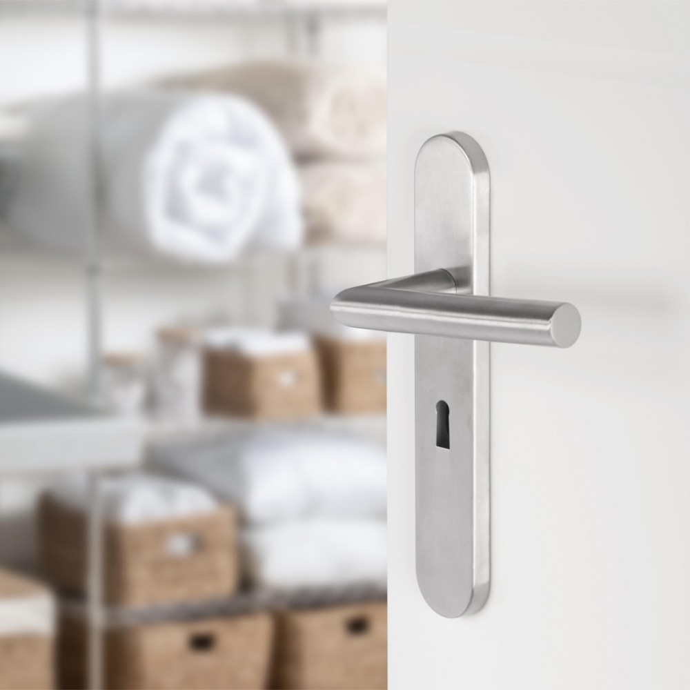 Differnz Amsterdam deurkruk ovaal schild - sleutel 56 mm