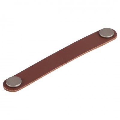 Differnz meubelgreep 128 mm - leer - cognac bruin