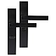 Differnz Tilburg deurkruk vierkant schild - WC 63 mm zwart