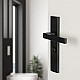 Differnz Tilburg deurkruk vierkant schild - WC 63 mm zwart