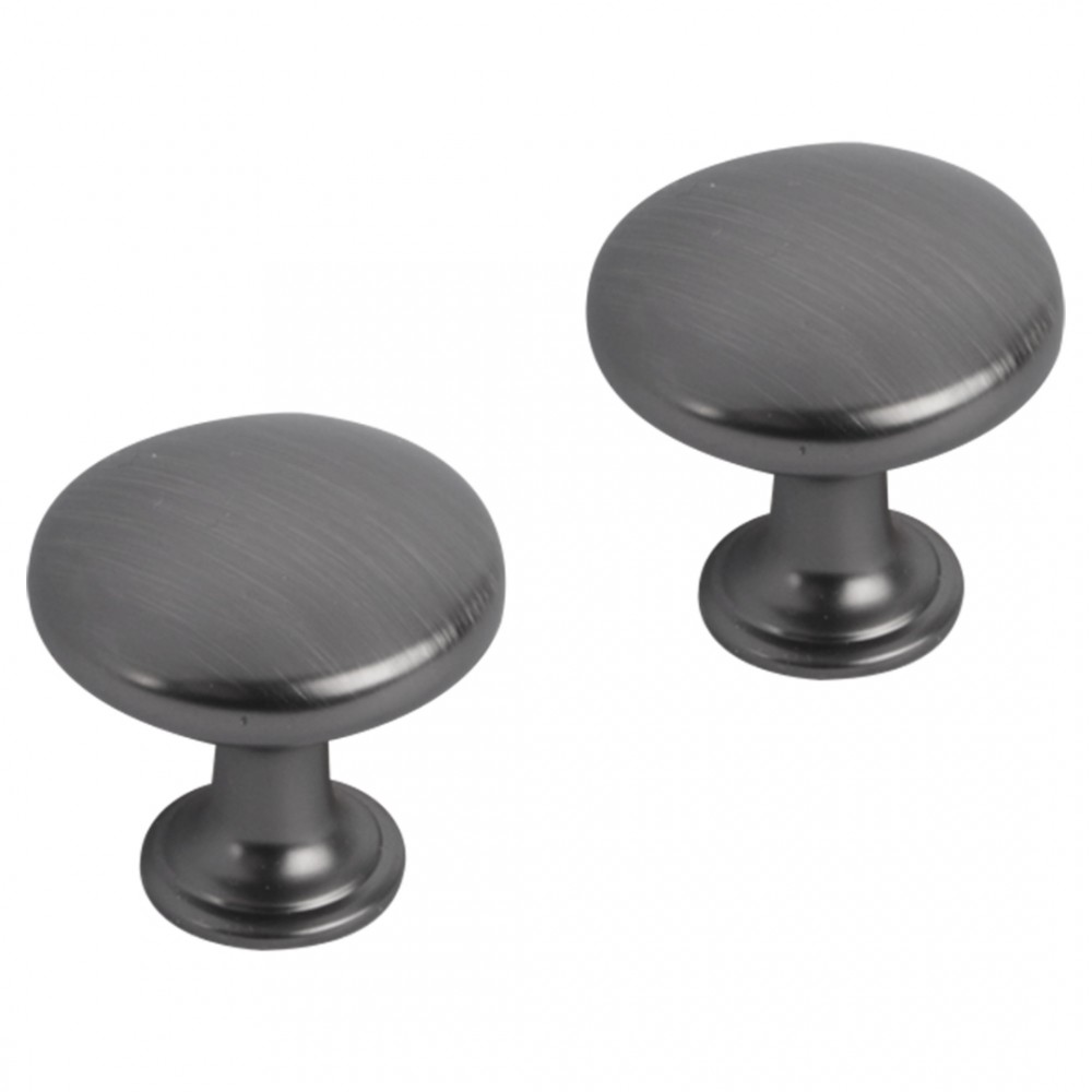 Differnz knop rond - bol - 30 mm - gun metal
