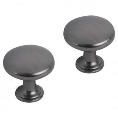 Differnz knop rond - bol - 30 mm - gun metal