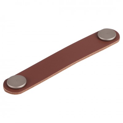 Differnz meubelgreep 96 mm - leer - cognac bruin
