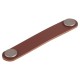 Differnz meubelgreep 96 mm - leer - cognac bruin