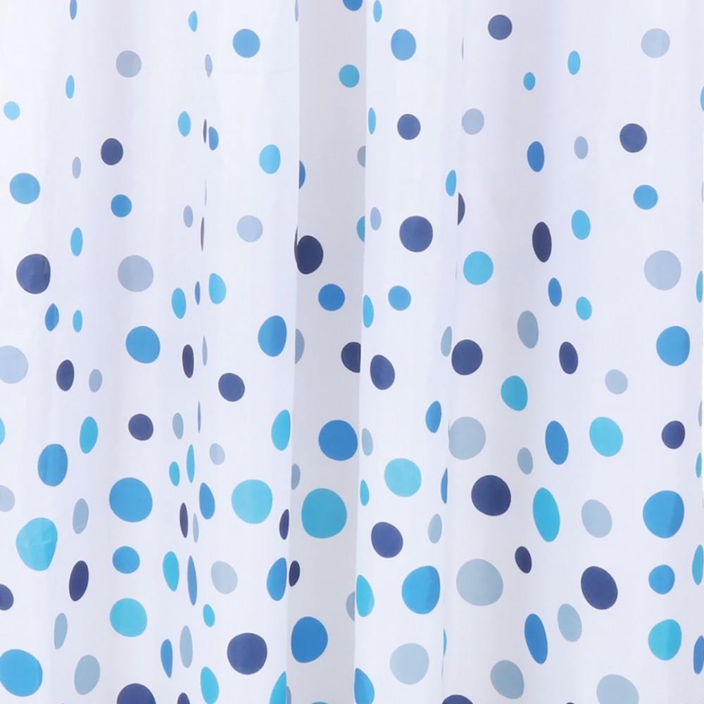 Differnz Circles douchegordijn 100% polyester, verzwaarde onderzoom 120 x 200 cm blauw