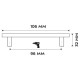 Differnz meubelgreep vierkant - 96 mm - mat chroom