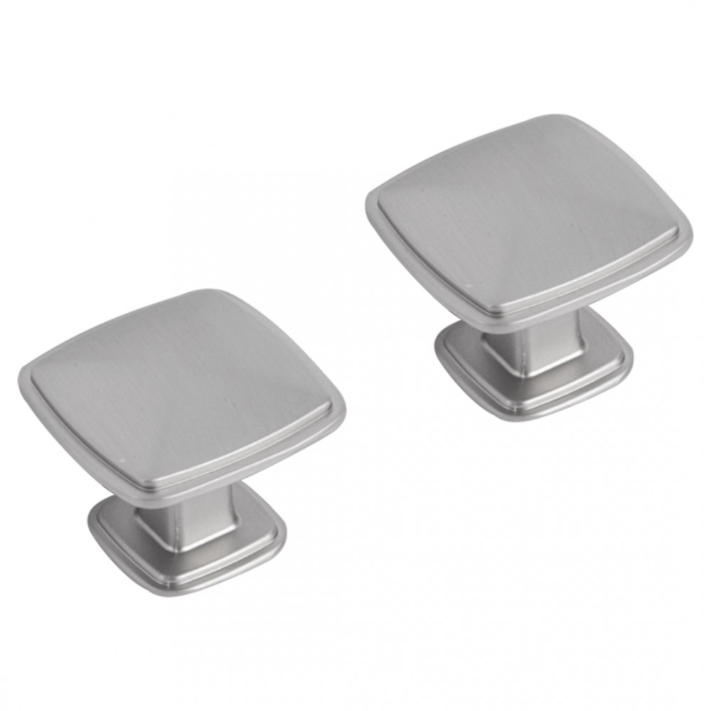 Differnz knop vierkant - 25 mm - mat chroom