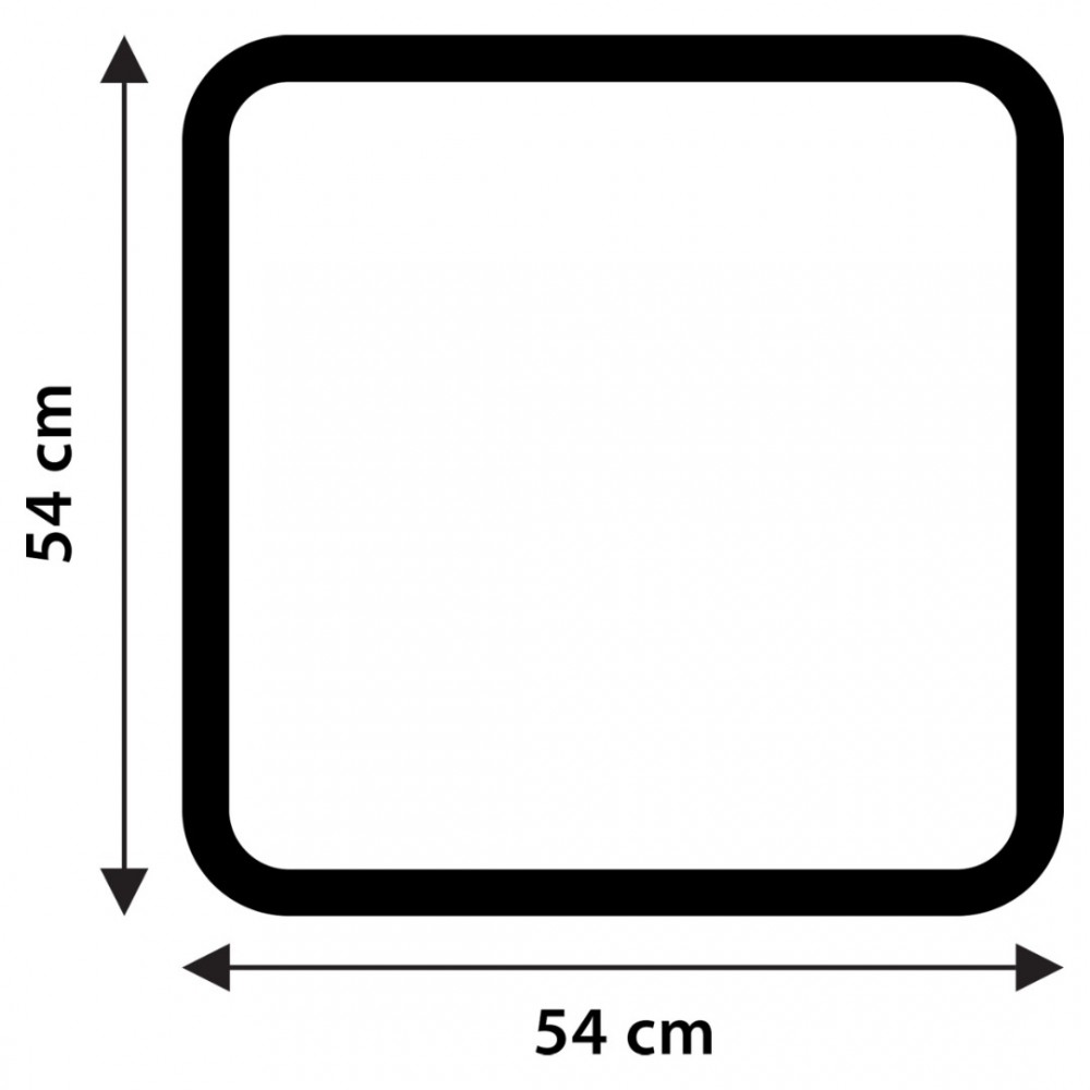 Differnz Lapis inlegmat douche, 100% PVC, anti-slip laag 54 x 54 cm grijs