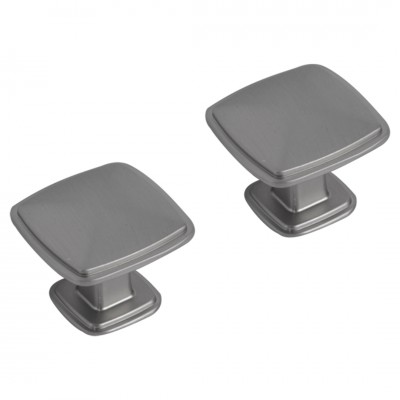 Differnz knop vierkant - 25 mm - gun metal