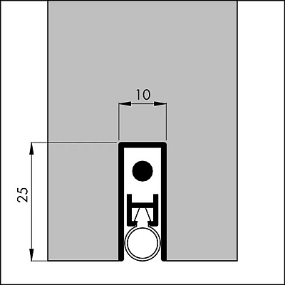 EllenMatic Extra automatische valdorpel aluminium 930mm