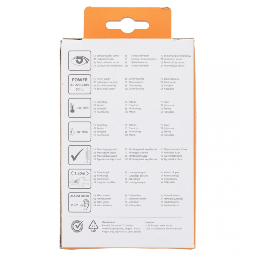 Elro FG6000P gasmelder voor Aardgas/Propaan/Butaan