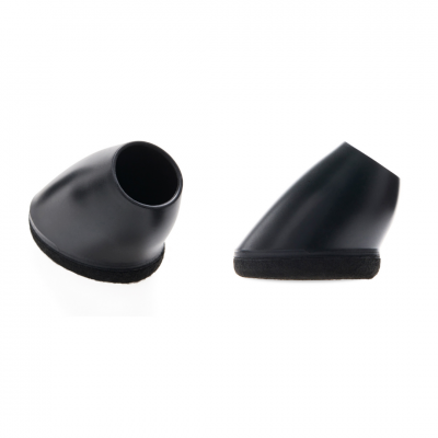 Flooq stoelpootdop met vilt finn ovaal schuin 45 x 30 mm zwart 8 st.