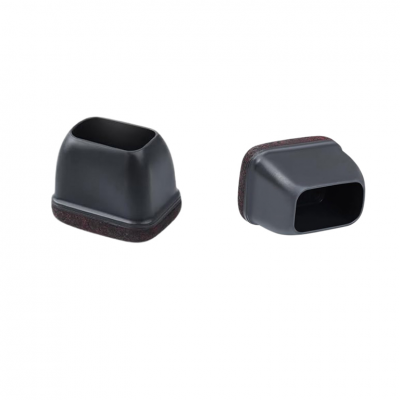 Flooq stoelpootdop met vilt friso rechthoek 30 x 15 mm zwart 8 st.