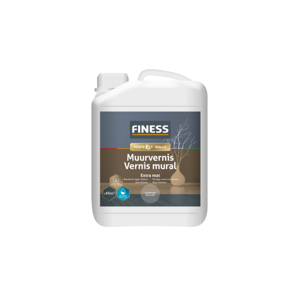 Finess muurvernis extra mat 2.5 liter