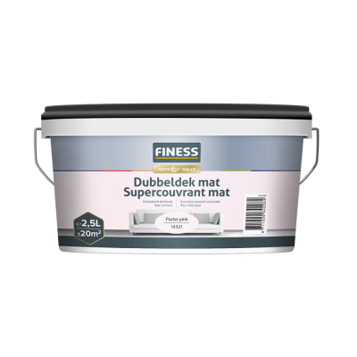 Finess Dubbeldek Mat 2.5 Liter Pastel Pink