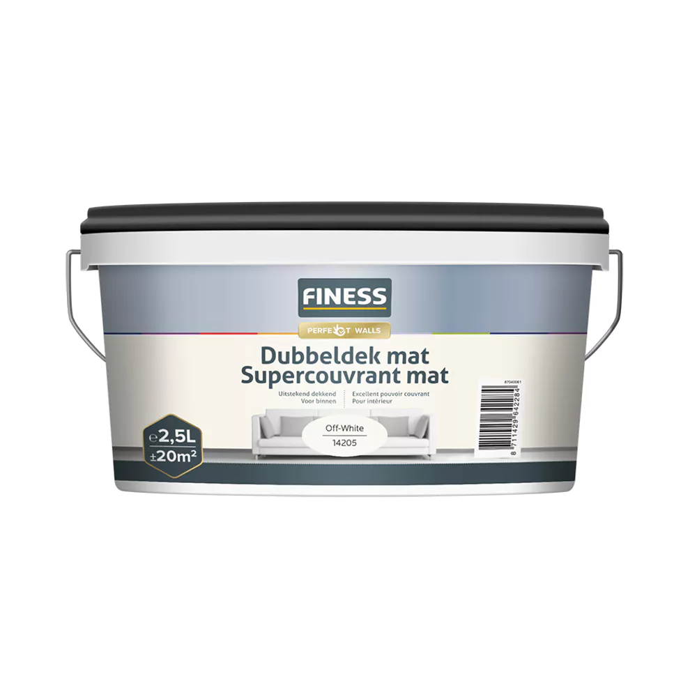 Finess Dubbeldek Mat 2.5 Liter Off-White