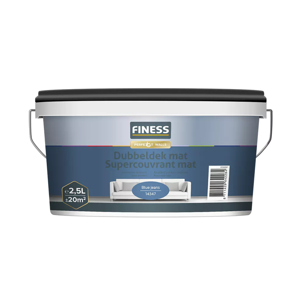 Finess Dubbeldek Mat 2.5 Liter Blue Jeans