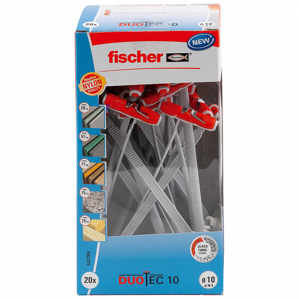 Fischer Hollewandplug DuoTec 10 mm 20 stuks