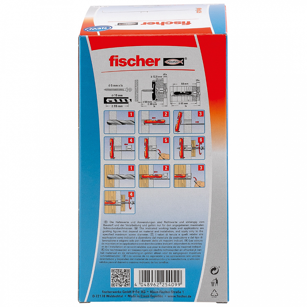 Fischer Hollewandplug DuoTec 10 mm 20 stuks