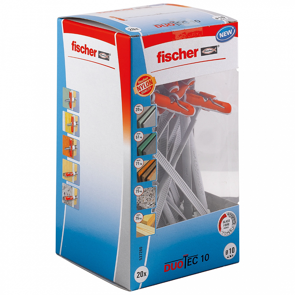 Fischer Hollewandplug DuoTec 10 mm 20 stuks
