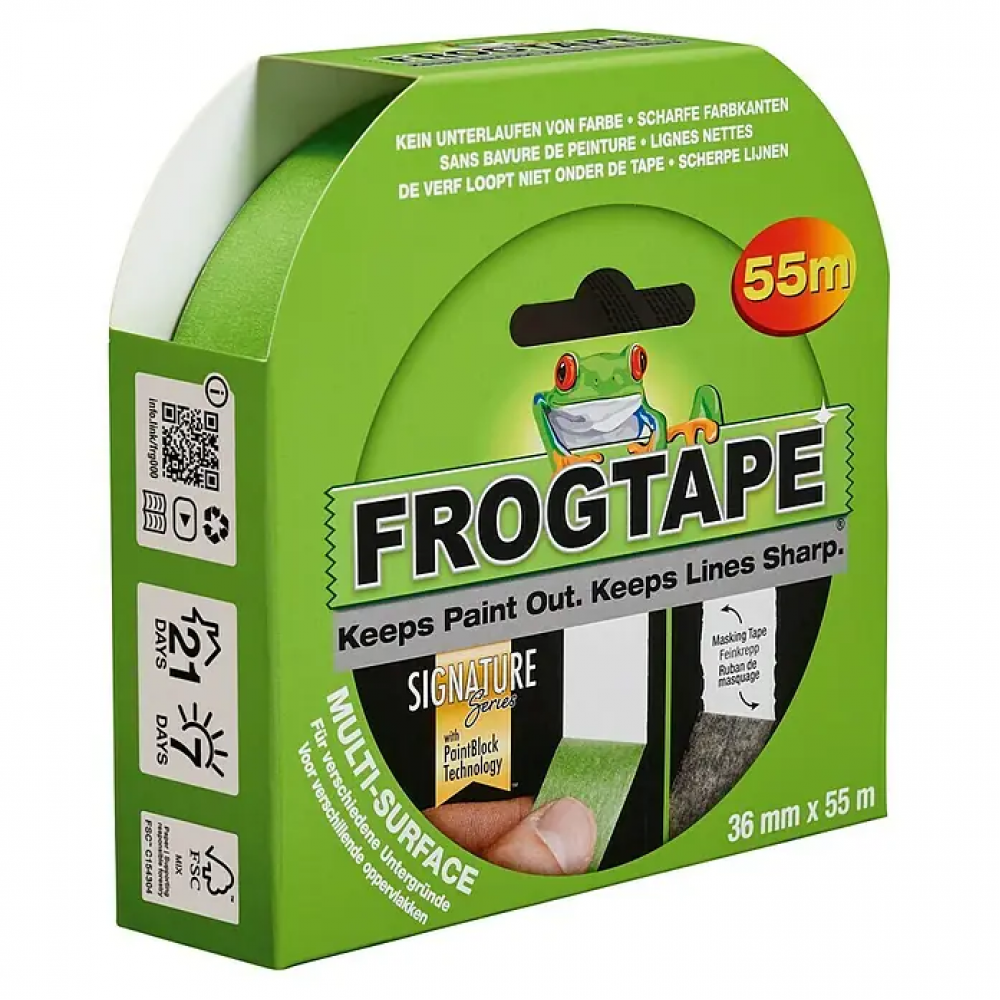 Frogtape afplaktape multi surface groen 36 mm x 55 m