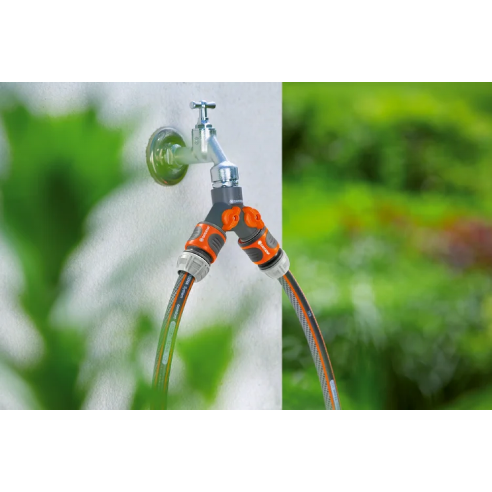 Gardena 2-wegventiel  26,5 mm (G 3/4') en 21 mm (G 1/2') met adapter
