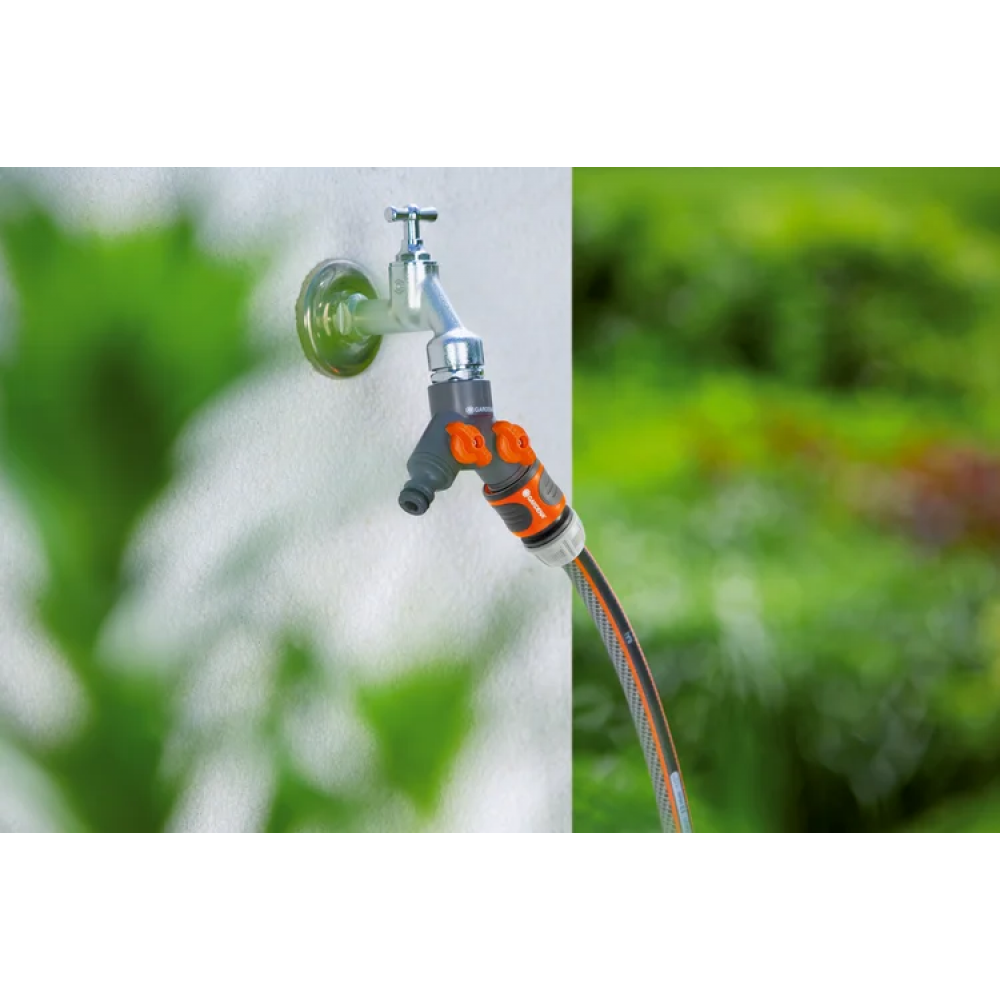 Gardena 2-wegventiel  26,5 mm (G 3/4') en 21 mm (G 1/2') met adapter