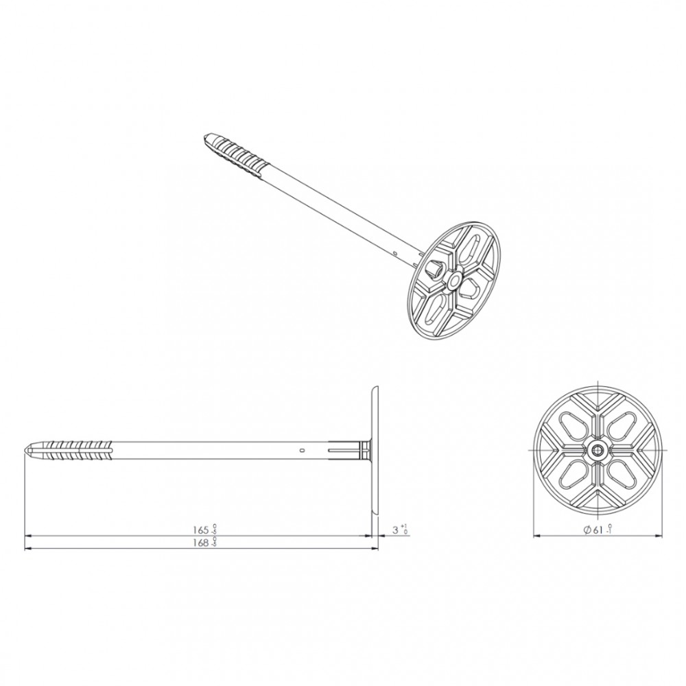 GB Uni-Flexplug 8x160mm Dikte 100-120mm (per stuk)