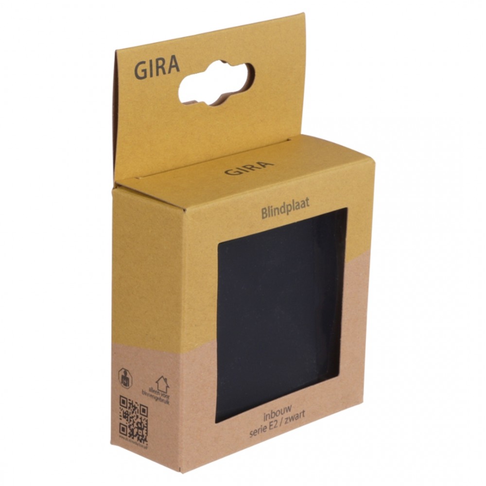 Gira E2 blindplaat inbouw - zwart