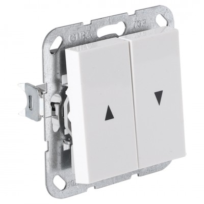 Gira System 55 schakelaar jaloezie - inbouw - polarwit