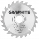 Graphite Circelzaagblad 165mm Asgat 30mm Tanden 24 Dikte 2.8 Vulringen 16/20/25 TCT