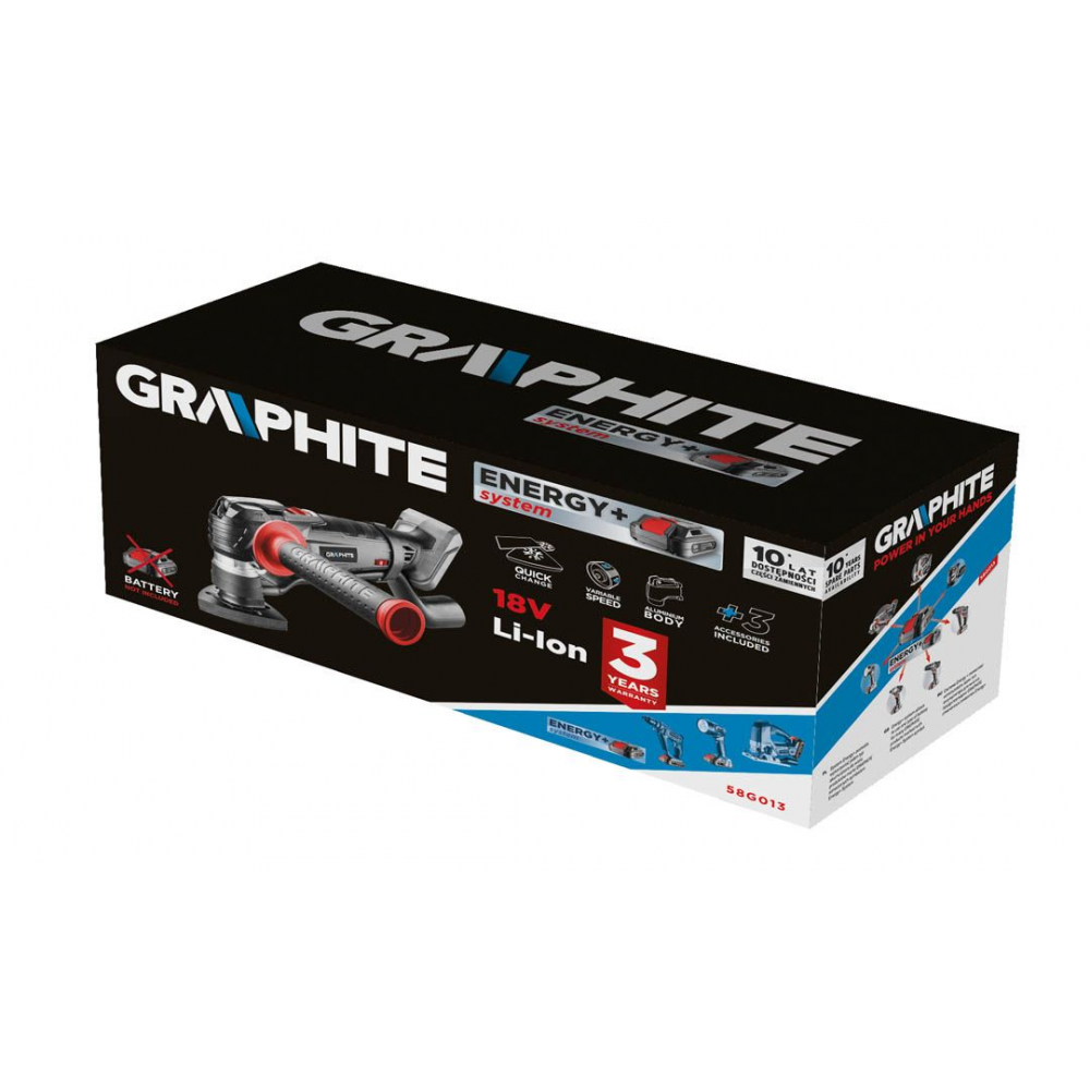 Graphite Multitool Machine 18 volt Li-ION ENERGY +