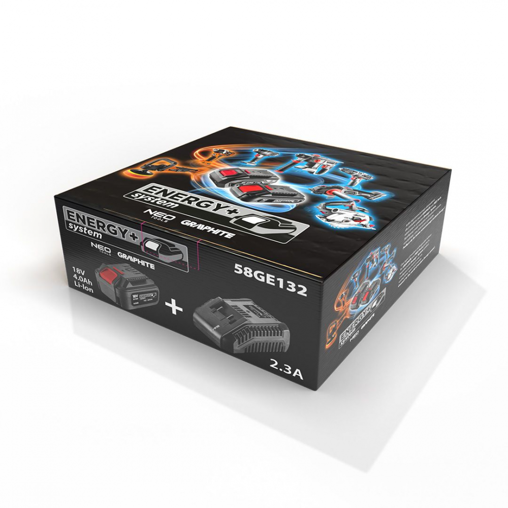 Graphite Starterset Lader + Accu 4.0amp