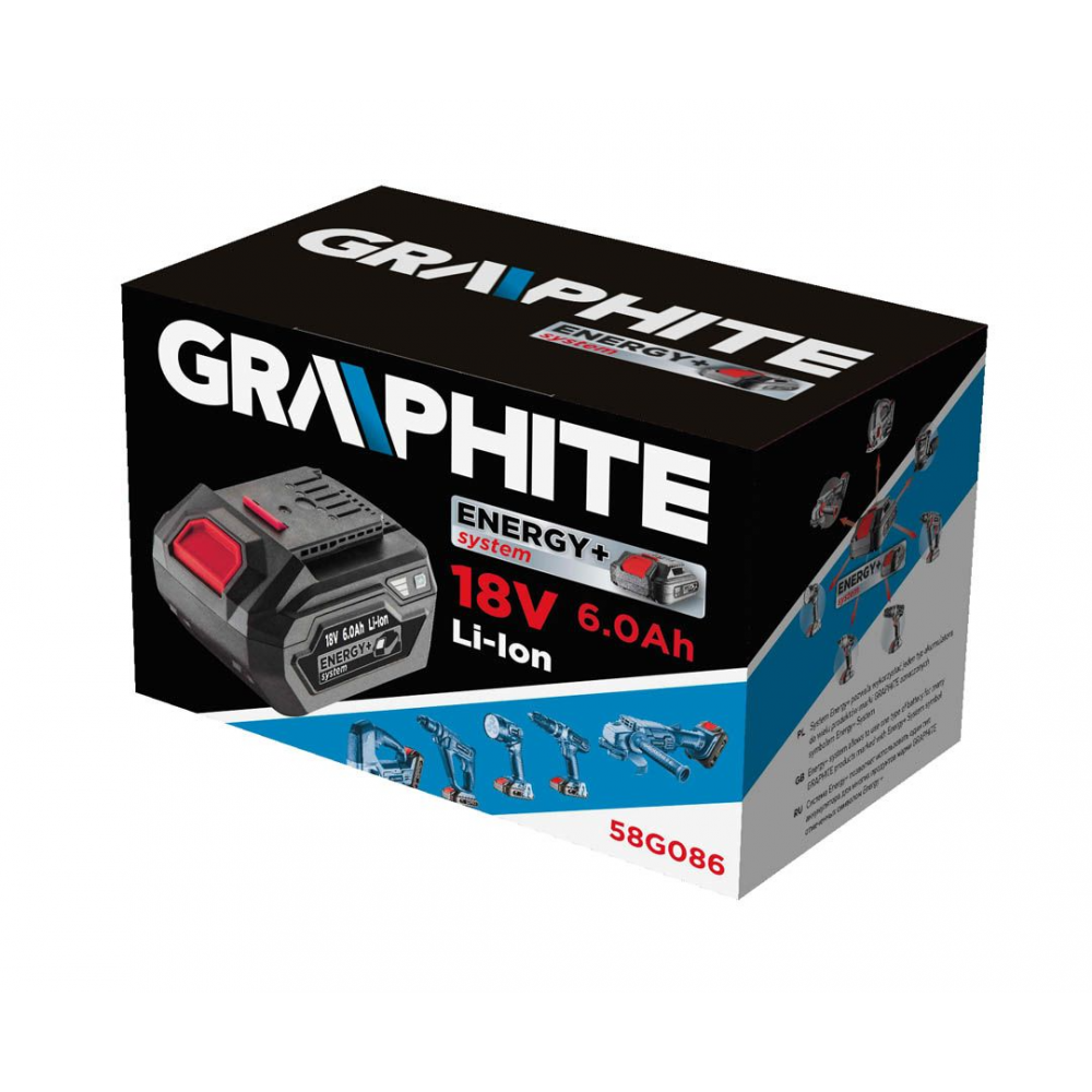 Graphite Accu Energy + 18 volt Li-ION 6,0 ampere