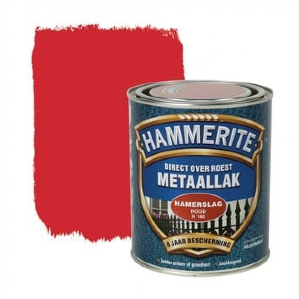 Hammerite metaallak rood hamerslag 250 ml