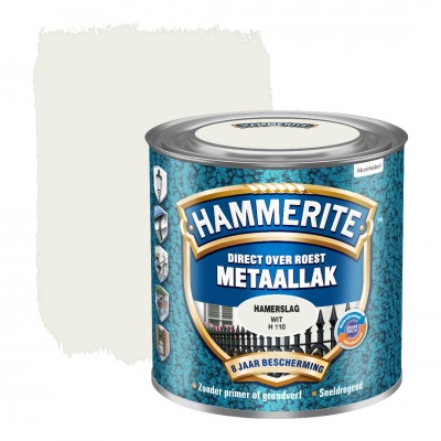 Hammerite metaallak wit hamerslag 250 ml